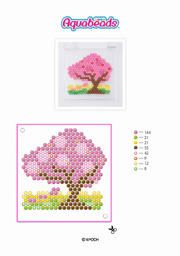 Aquabeads Tree Template